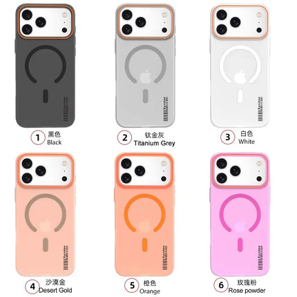 Luxury Translucent Matte Magnetic Phone Case For iPhone 17 Magsafe Wireless Charging Anti-Drop Protect Cover