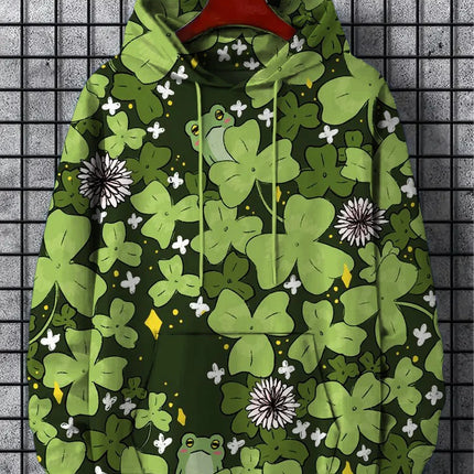 Men's Hoodie Cartoon Cute Cat Print Y2k Sweatshirt Harajuku Hooded  Pullover Casual Oversized Long Sleeve Top Men's Clothing