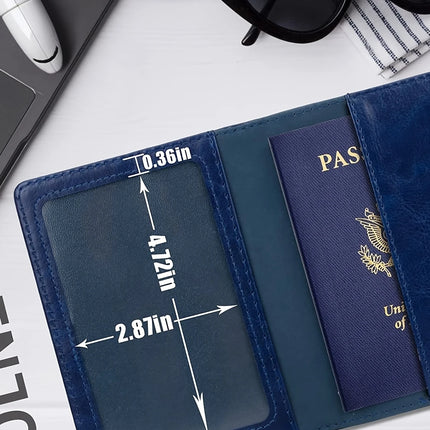 Passport Holder Cover Wallet Travel Essentials RFID Blocking Leather Card Case International Travel Must Haves Travel Accessorie