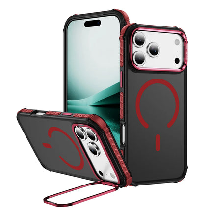 Fashion Skin-friendly Frosted Phone Case For IPhone 17 Shockproof Magnetic Charge Lens Bracket Protective Cover