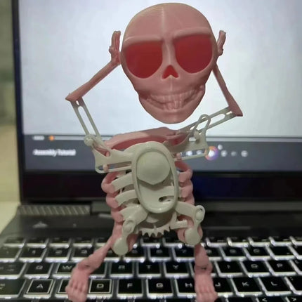 Dancing Skeleton Toys Clockwork Fun Little Toy Ornaments Creative Stress Relief Desktop Toys Gift For Friends Halloween Ornament