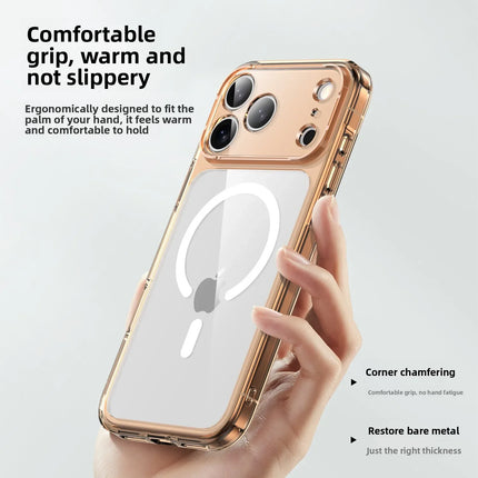 Transparent Magsafe Magnetic Phone Case for IPhone 17 Air 17 Pro Max Wireless Charging Shockproof Protective Hard Back Cover