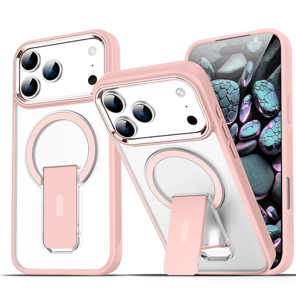 Luxury For Magsafe Phone Case For iPhone 17 Magnetic Wireless Charge Folding Stand Holder Matte Cover Cases