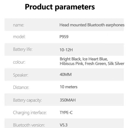 Original Over-Ear Wireless Bluetooth Headphones Noise Cancelling Microphone Gaming Head  Mounted Earphones Supports TF Card