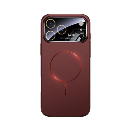 New Large Window Magsafe Phone Case for IPhone 17 Magnetic Wireless Charging Skin Feel PC Protection Phone Cover
