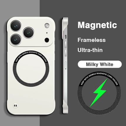 Original High Qualtiy Magnetic Wireless Charging Case for iPhone 17 Pro Max Air 5G Hard Cover Camera Protection Frameless Design