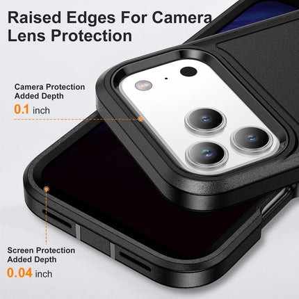 3 in 1 Hybrid Armor Shockproof Defend Case For iPhone 17 Heavy Duty Protection Rugged Cover