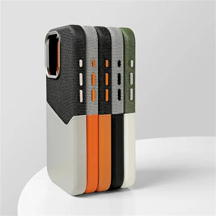 Card Holder Pocket MagSafe Leather Case Compatible with iPhone 17 Wireless Charging Protective Case