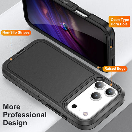 3 in 1 Hybrid Armor Shockproof Defend Case For iPhone 17 Heavy Duty Protection Rugged Cover