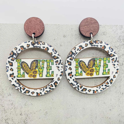 2024 New Autumn Thanksgiving Earrings Turkey Pumpkin Maple Leaf Wooden Earrings Women's Thanksgiving Festival Jewelry