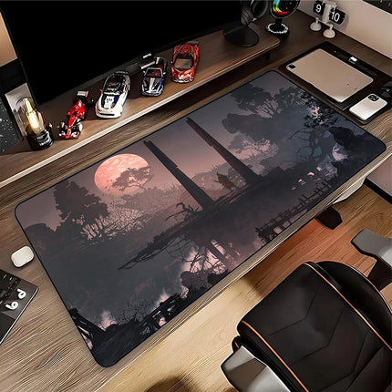 Japanese Great Wave Off/Chinese Style Dragon Mouse Pad for Gamer Setup Gaming Mousepad Rubber Keyboard Pads Pc Desk Mat 50x100cm