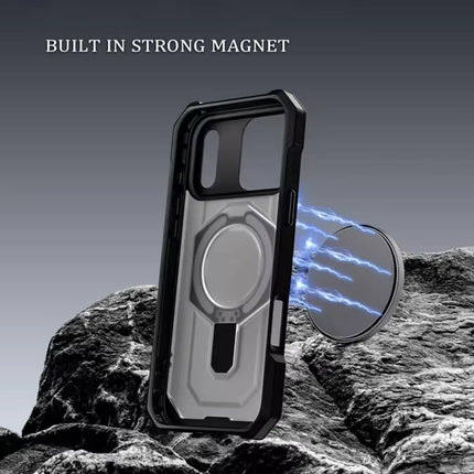 Luxury Heavy Military Armor Shockproof Case For iPhone 17 Magsafe Magnetic Ring Stand Holder Hard Cover