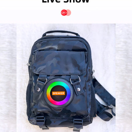 Wireless Bluetooth Speaker Backpack Laptop Bag Hifi Sound Quality Cycling Music School Bag Men's Backpack Cyberpunk Backpack