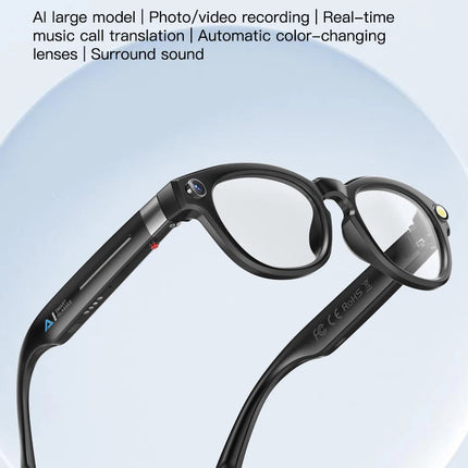 LIGE AI Smart Glasses 4K HD Camera 32GB Memory BT Call Voice Assistant Translate Touch Control Music Player sunglasses Men Women