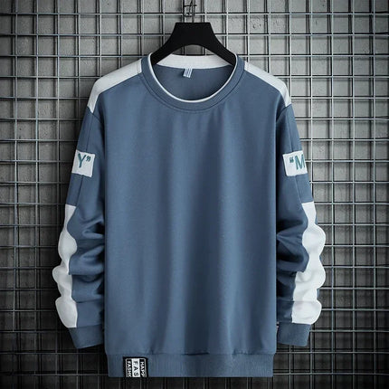 Men Sweatshirt Hoodies Harajuku Hip Hop Streetwear Casual Men's Pullover Hoodie Spring Autumn Patchwork Sweatshirts Mend