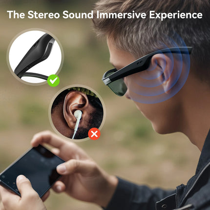 New M9pro Intelligent Bluetooth Glasses AI Translation Sports Cycling Fishing Polarized Multi functional Sunglasses Built in Cyc