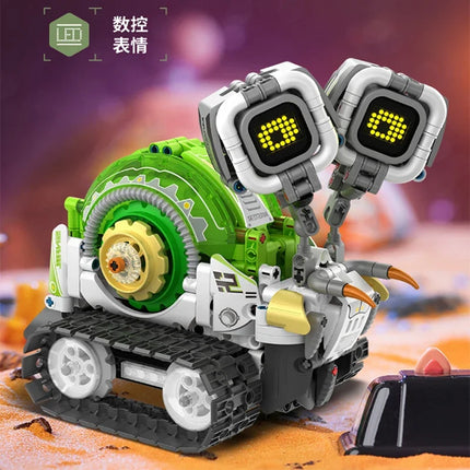 3 in 1 Technical RC Robot Dinosaur Building Blocks City Snail Racing Car Remote Control Bulldozer Truck Bricks Toys Kids Gifts