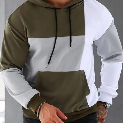 Men's Hoodie Hooded Color Block Pocket Sports & Outdoor Streetwear Cool Casual Spring & Fall Clothing Apparel Hoodies Sweatshirt