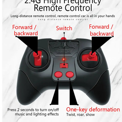 ZWN 1:12 4WD RC Car Radio Gesture Induction Music Light Stunt Remote Control Car off-Road Control  Boys Toys for Children Gifts