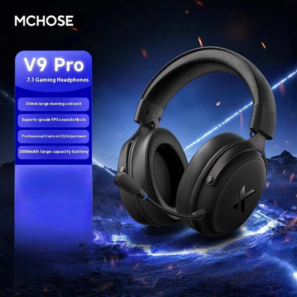 Mchose V9 Pro Gaming Headset Overhead Wireless Bluetooth Computer Gaming Headphones With Microphone Portable Audio Video Devices