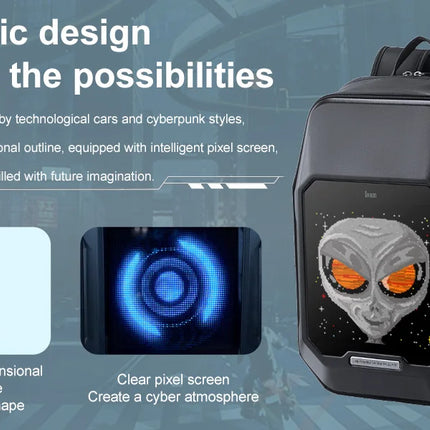 DIVOOM Cyberbag Innovative Smart LED Backpack LED locomotive backpack Display scree backpack Business travel Laptop Backpack