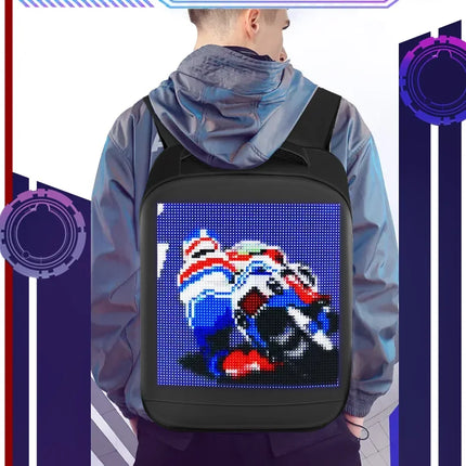 Motorcycle Bags Smart Led Pixel APP Display Screen Intelligent Advertising Business bag Waterproof Moto Riding Creative Backpack