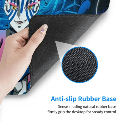 Japan Anime Desk Mat XL PC Akaza Gamer Cabinet Keyboard Rug Laptop Ghost D-demon Slayer Mouse Pad Black And White Manga Mousepad