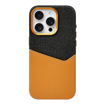 Card Holder Pocket MagSafe Leather Case Compatible with iPhone 17 Wireless Charging Protective Case