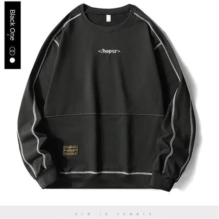Men Sweatshirt Hoodies Harajuku Hip Hop Streetwear Casual Men's Pullover Hoodie Spring Autumn Patchwork Sweatshirts Mend