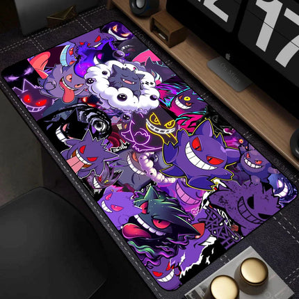 Purple Japan Anime Mouse Pad PC Cool P-pokemon Gamer Cabinet Keyboard Rug XXL G-gengar Extended Desk Mat Laptop Kawaii Mousepad