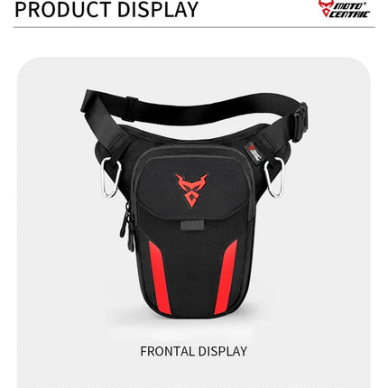 LED Red Light Motorcycle Leg Bag Thigh Belt Hip Bum Waterproof Ride Cycling Biker Waist Bag Fanny Pack Moto Travel Hiking Pocket