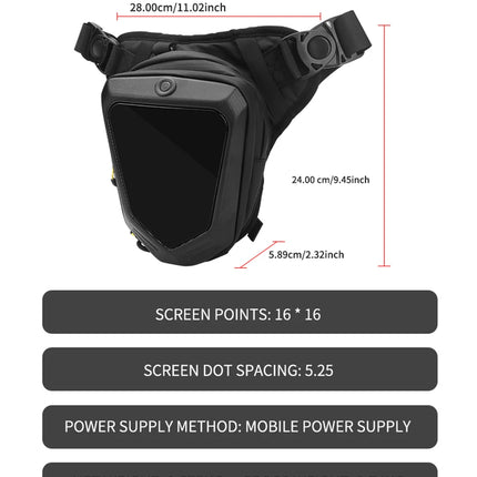 Smart LED Screen Motorcycle Bicycle Leg Bag Waterproof Ride Cycling Drop Leg Side Bag For Men Women DIY Pattern APP Control