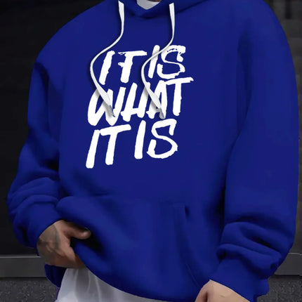 Men's Hooded Sweatshirt Casual Long Sleeve Drawstring Hoodie for Fall Winter Soft Comfortable Pullover Autumn Winter Apparel