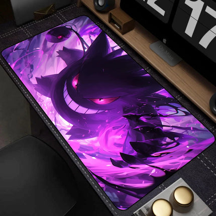 Purple Japan Anime Mouse Pad PC Cool P-pokemon Gamer Cabinet Keyboard Rug XXL G-gengar Extended Desk Mat Laptop Kawaii Mousepad