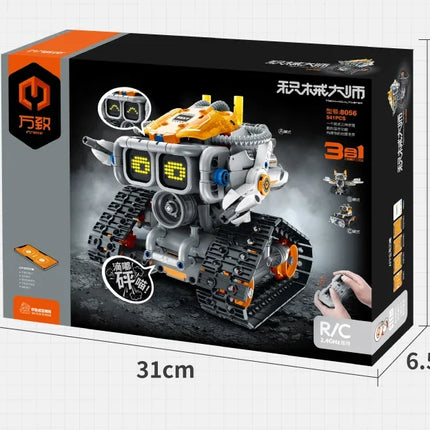 3 in 1 Technical RC Robot Dinosaur Building Blocks City Snail Racing Car Remote Control Bulldozer Truck Bricks Toys Kids Gifts