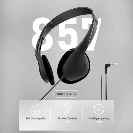 Comfortable Wearing Noise Reduction ABS Portable Headphone Wired Headset Earbud Stereo 3.5mm Clear HiFi Gaming Headphones