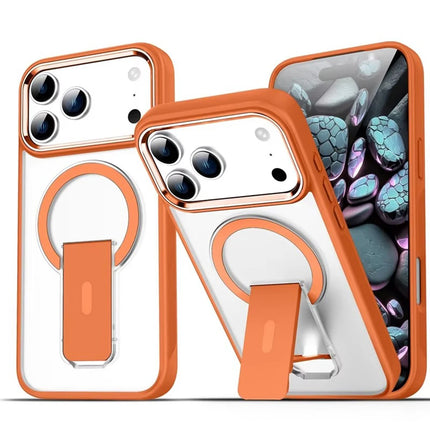 Luxury For Magsafe Phone Case For iPhone 17 Magnetic Wireless Charge Folding Stand Holder Matte Cover Cases