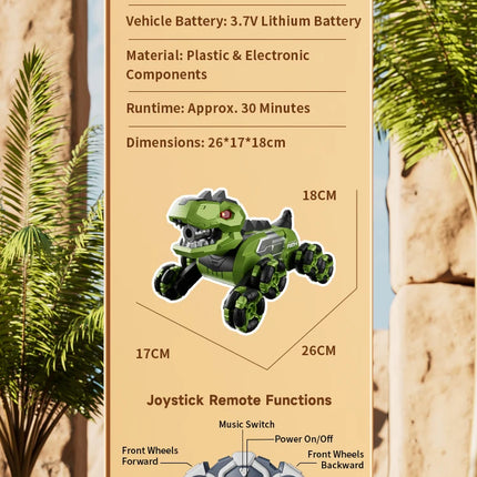 Y12 Dinosaur 8WD RC stunt car 2.4G Off-Road remote control car with spray/light RC Drift Monster Truck Electric Children Toys