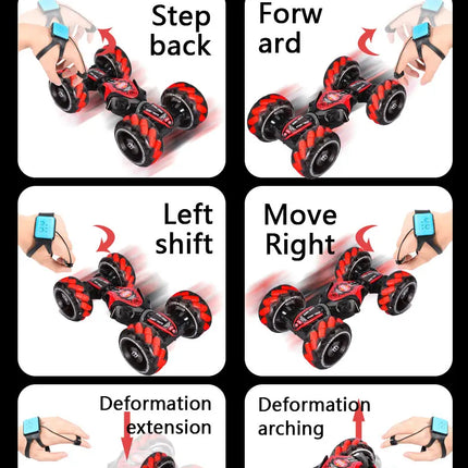 ZWN 1:12 4WD RC Car Radio Gesture Induction Music Light Stunt Remote Control Car off-Road Control  Boys Toys for Children Gifts