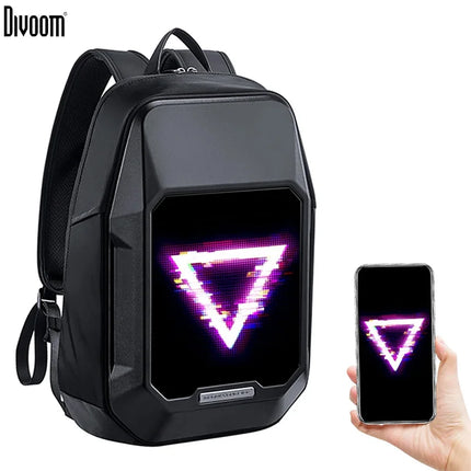 Divoom Cyberbag 64x64 Pixel LED Display 15-Inch Laptop Shoulder Bag Backpack Camera Portable Men Waterproof Backpack 2024 New