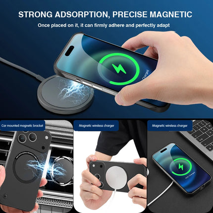 Original High Qualtiy Magnetic Wireless Charging Case for iPhone 17 Pro Max Air 5G Hard Cover Camera Protection Frameless Design