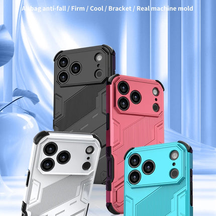 New Solid Armor Cyber Shockproof Phone Case For iPhone 17 Pro Max 17 AIR With Stand Holder Cover Protective Shell