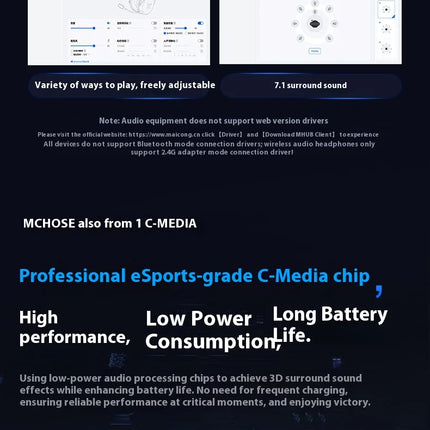Mchose V9 Pro Gaming Headset Overhead Wireless Bluetooth Computer Gaming Headphones With Microphone Portable Audio Video Devices