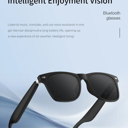 New AI Translation Smart Glasses Bluetooth Call Headphones UV Protective Lenses Connected Bezel Outdoor Sports Sunglasses