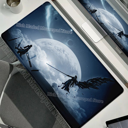 90x40 FINAL FANTASY VII Lockhart Large Mousepad Xxl Gaming Accessories Gamer Keyboard Desk Mat PC Accessories E-Sports Mouse Pad
