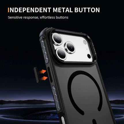 Fashion Skin-friendly Frosted Phone Case For IPhone 17 Shockproof Magnetic Charge Lens Bracket Protective Cover