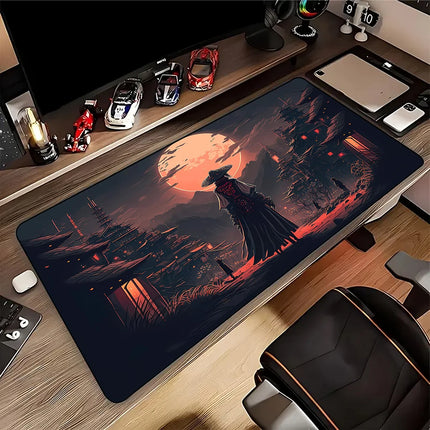 Japanese Great Wave Off/Chinese Style Dragon Mouse Pad for Gamer Setup Gaming Mousepad Rubber Keyboard Pads Pc Desk Mat 50x100cm