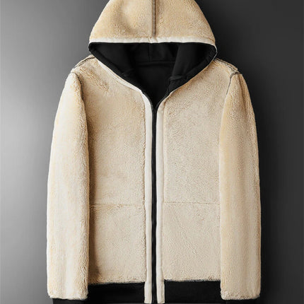 Winter Lambswool Coats Thicken Warm Jackets Long Sleeve Zipper Hoodies Casual Sports Fleece Black Coat Hooded Men Women Jacket