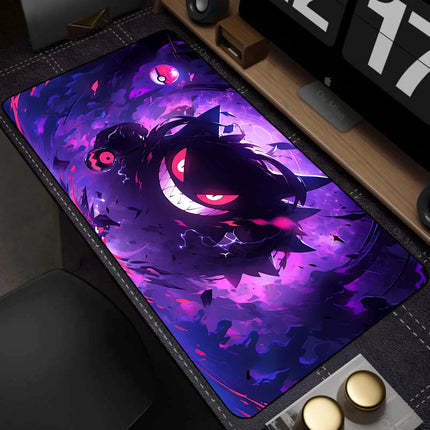 Purple Japan Anime Mouse Pad PC Cool P-pokemon Gamer Cabinet Keyboard Rug XXL G-gengar Extended Desk Mat Laptop Kawaii Mousepad
