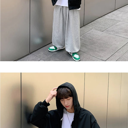US Size Zip Up Hoodies Autumn Hooded Sweatshirts Men's Hoodie Cardigan Solid Color Classic Jacket Men Coat Men Clothing